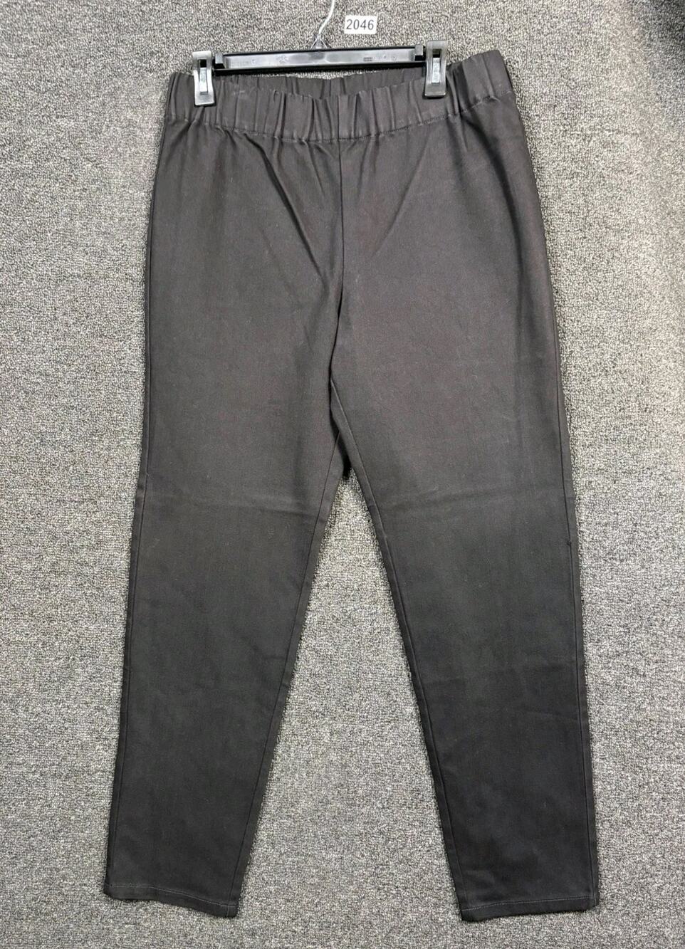 Soft Surroundings Metro Legging Womens Size L Black Skinny Elastic Stretch